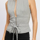 SLEEVELESS TOP WITH FRONT CUTOUT