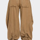 Urban Chic Drawstring Denim Cargo Pants