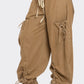 Urban Chic Drawstring Denim Cargo Pants