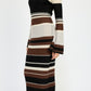 STRIPE MAXI BODYCON DRESS