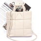 Quilted Soft Puffer Top Handle Swing Bag