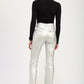 METALLIC FLARED PANTS