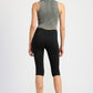 TURTLE NECK RIBBED SLEEVELESS TOP