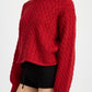 CABLE KNIT CROPPED SWEATER