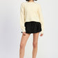 CABLE KNIT CROPPED SWEATER