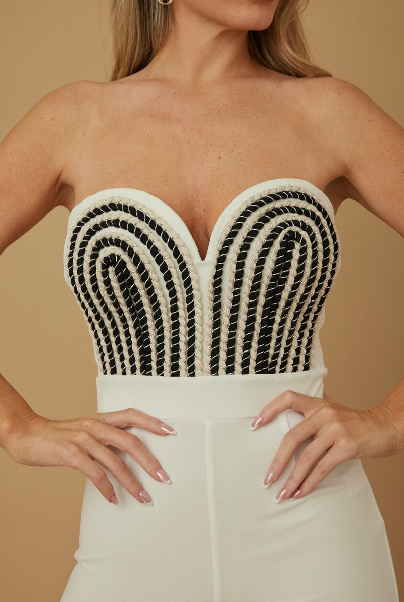 Sculpted Corset Jumpsuit