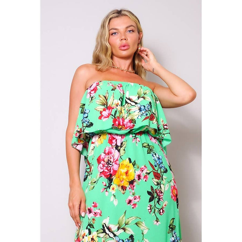 LOVE ME A LIL TIERED RUFFLE MAXI DRESS