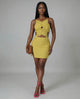 Olive Cutout Detail Mini Dress