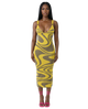 Swirl Bodycon Midi Dress
