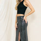 High Waist Sequin Skirt