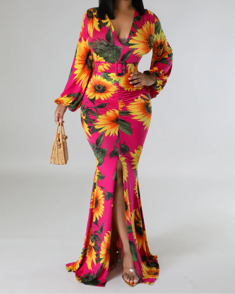 Sunflower Bloom Maxi Dress