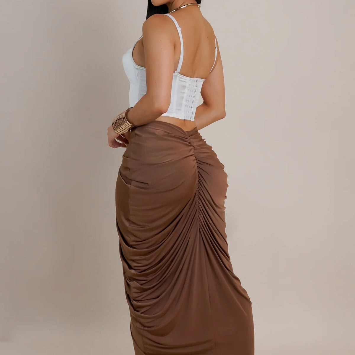 Draped Down Skirt