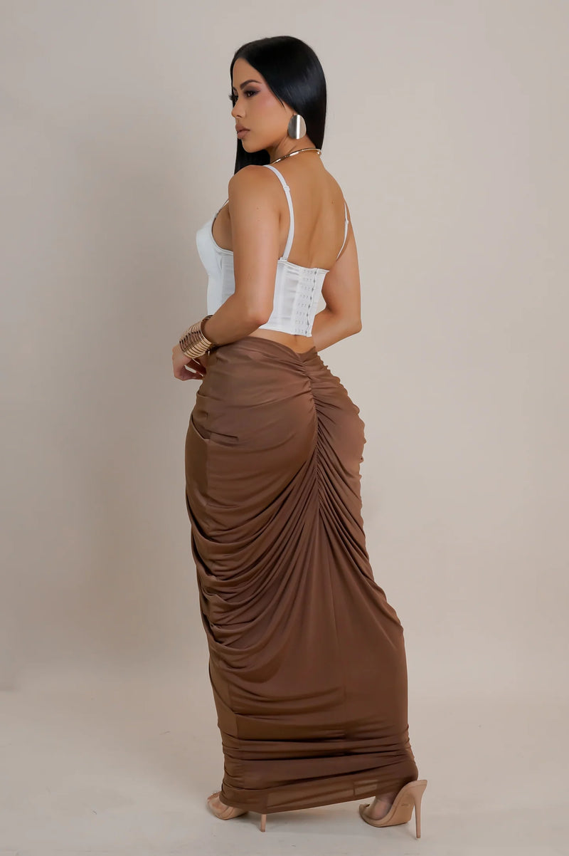 Draped Down Skirt