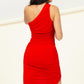 One Shoulder Ruched Dress