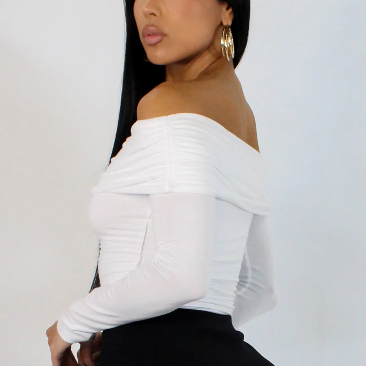 Off Shoulder Long Sleeve Top