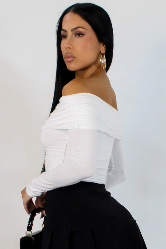 Off Shoulder Long Sleeve Top