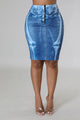 Denim Look Illusion Bodycon Skirt