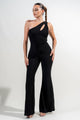 Rib One Shoulder Jumpsuit