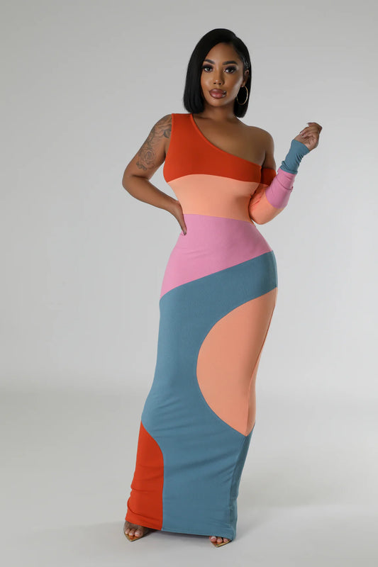 Abstract Maxi Dress