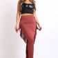 Fringe maxi skirt