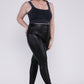 Plus High Rise Faux Leather Leggings