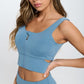 Zip Up Crop Sports Tank Top Set