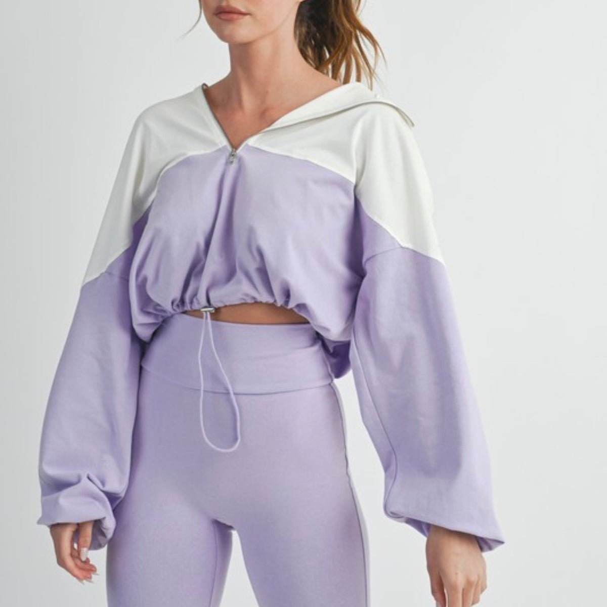 Cropped Jacket & High-Waisted Biker Shorts