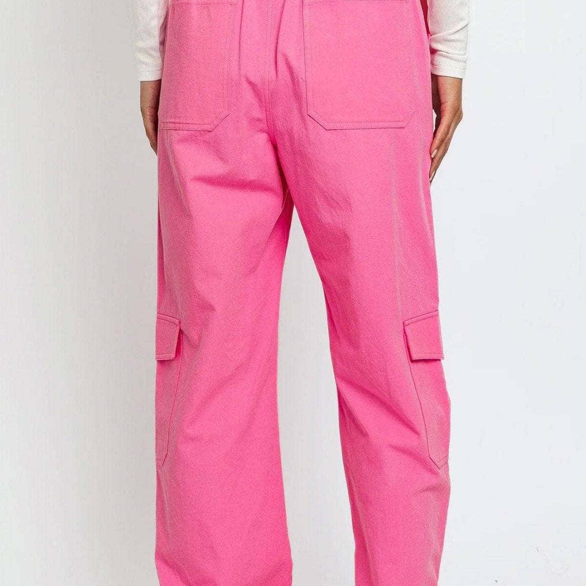High Waisted Wide Leg Pockets Cargo Pants
