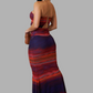 Abstract Sleeveless Maxi Dress