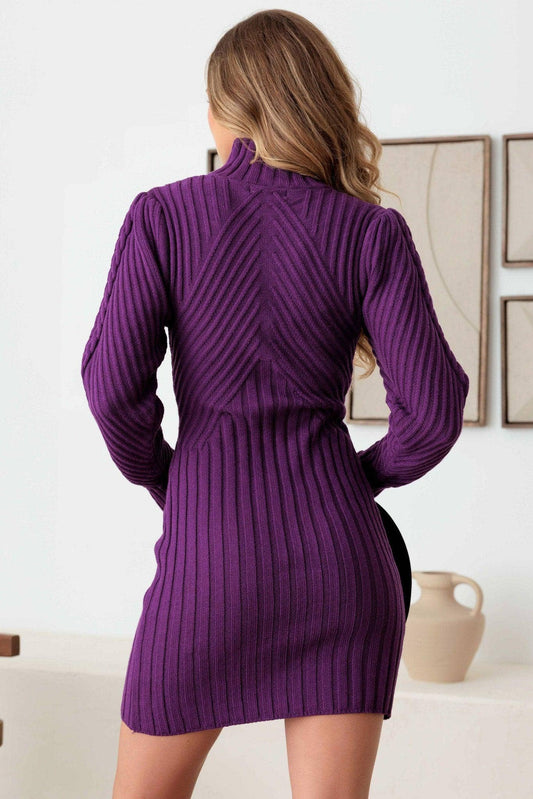 Cable Pattern Sweater Dress