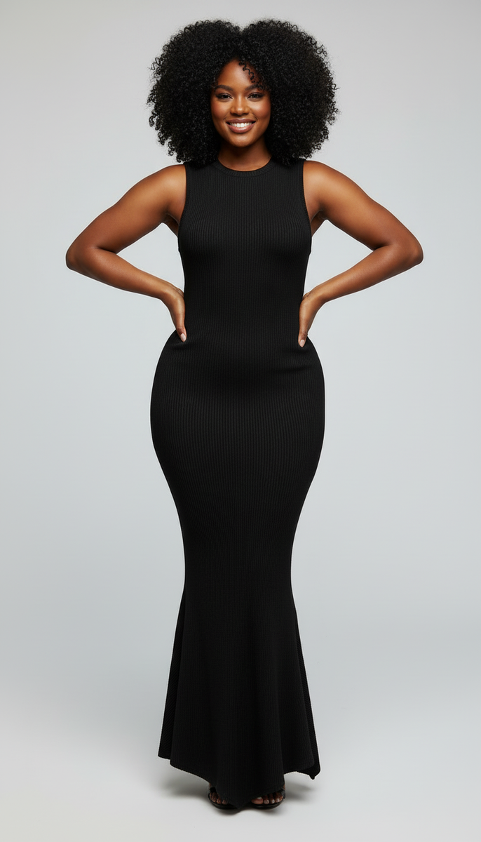 Sleeveless Mermaid Bottom Maxi Dress