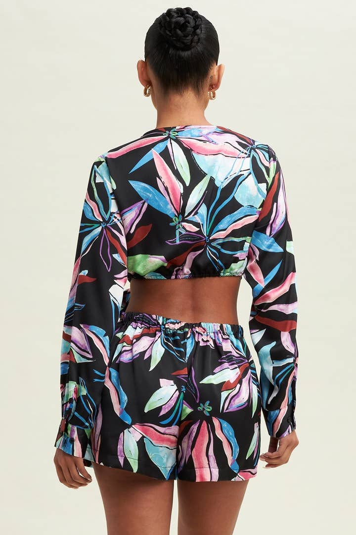 Floral Print Two Piece Short Set