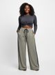 Ribbed Knotted Top And Wide Leg Pants