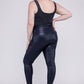 Plus High Rise Faux Leather Leggings