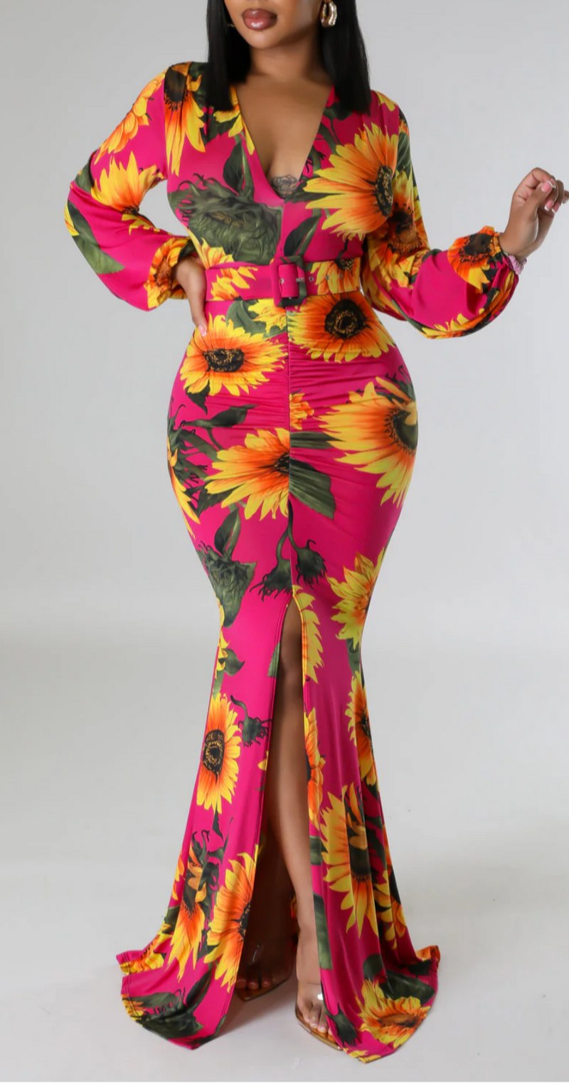 Sunflower Bloom Maxi Dress