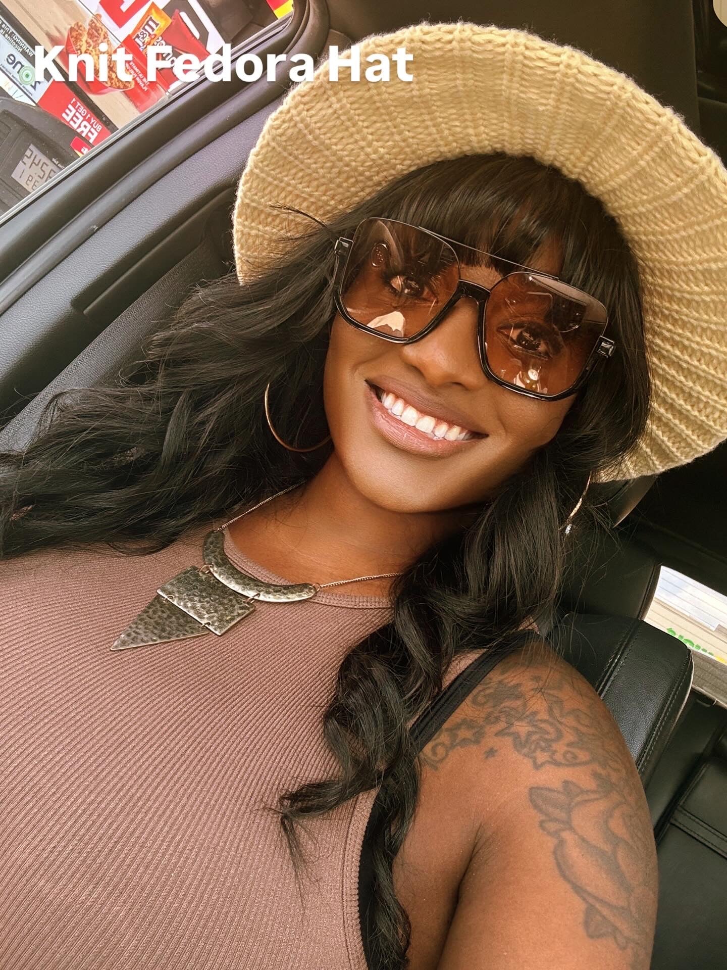 Knit Fedora Hat