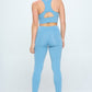 Two Piece Activewear Set with Cut-Out Detail