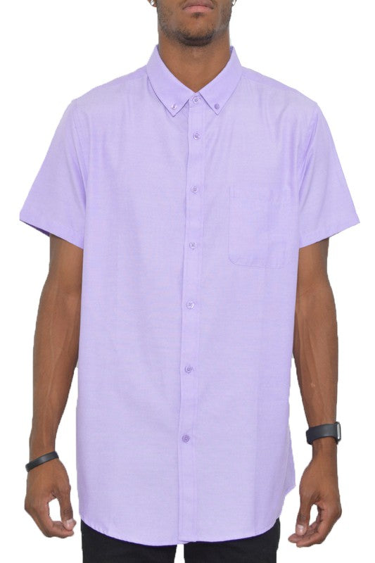 Casual Short Sleeve Solid Shirts