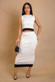 Monochrome Skirt Set