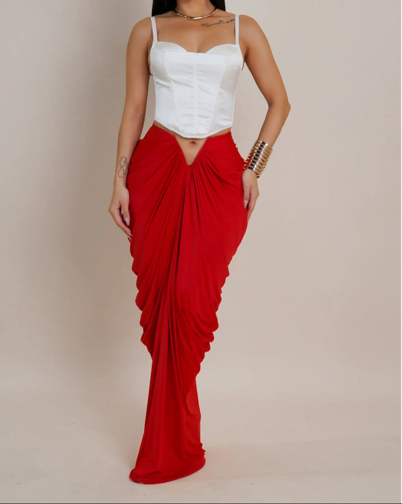 Draped Down Skirt