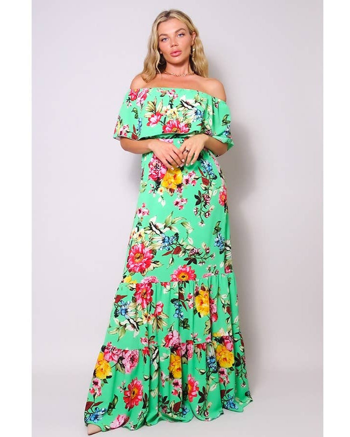 LOVE ME A LIL TIERED RUFFLE MAXI DRESS