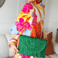 Emerald Green Woven Clutch