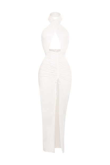 Ivory Daze Halter Dress