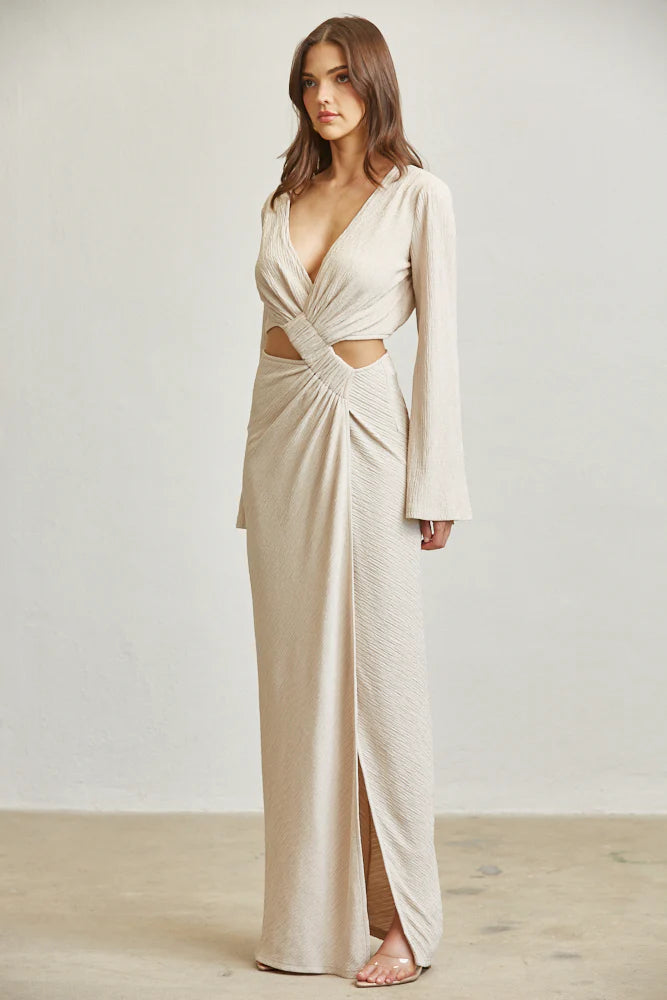 Ivory Cutout Maxi Dress