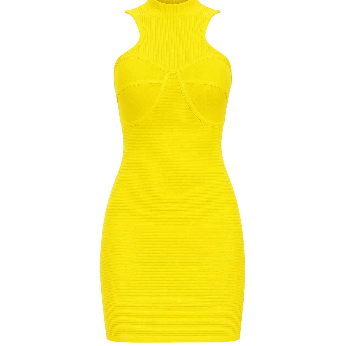 Bandage Ribbed Halter Dress