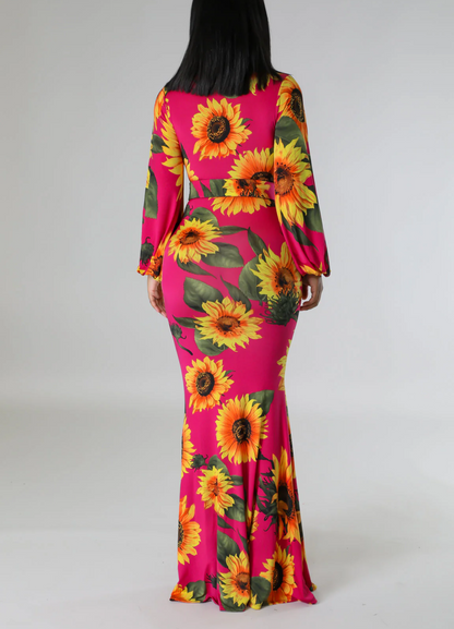 Sunflower Bloom Maxi Dress