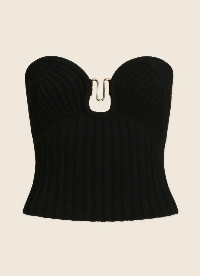 Soft Knit Strapless Sweetheart Tube Top