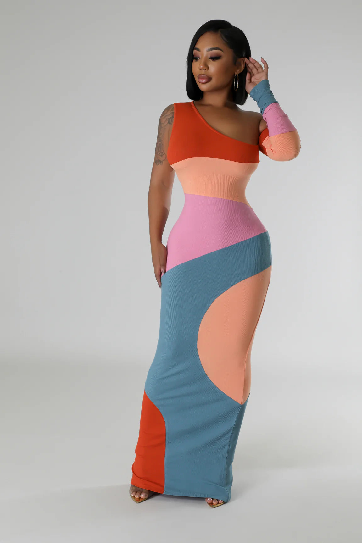 Abstract Maxi Dress