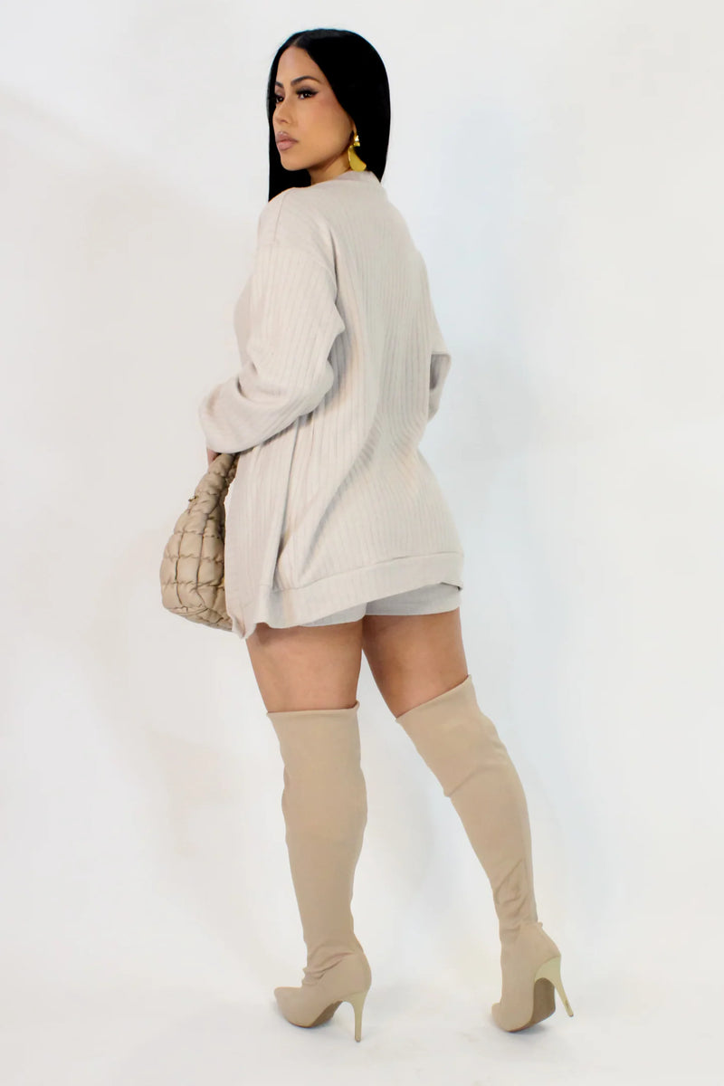 Ribbed 3-Piece Lounge Set