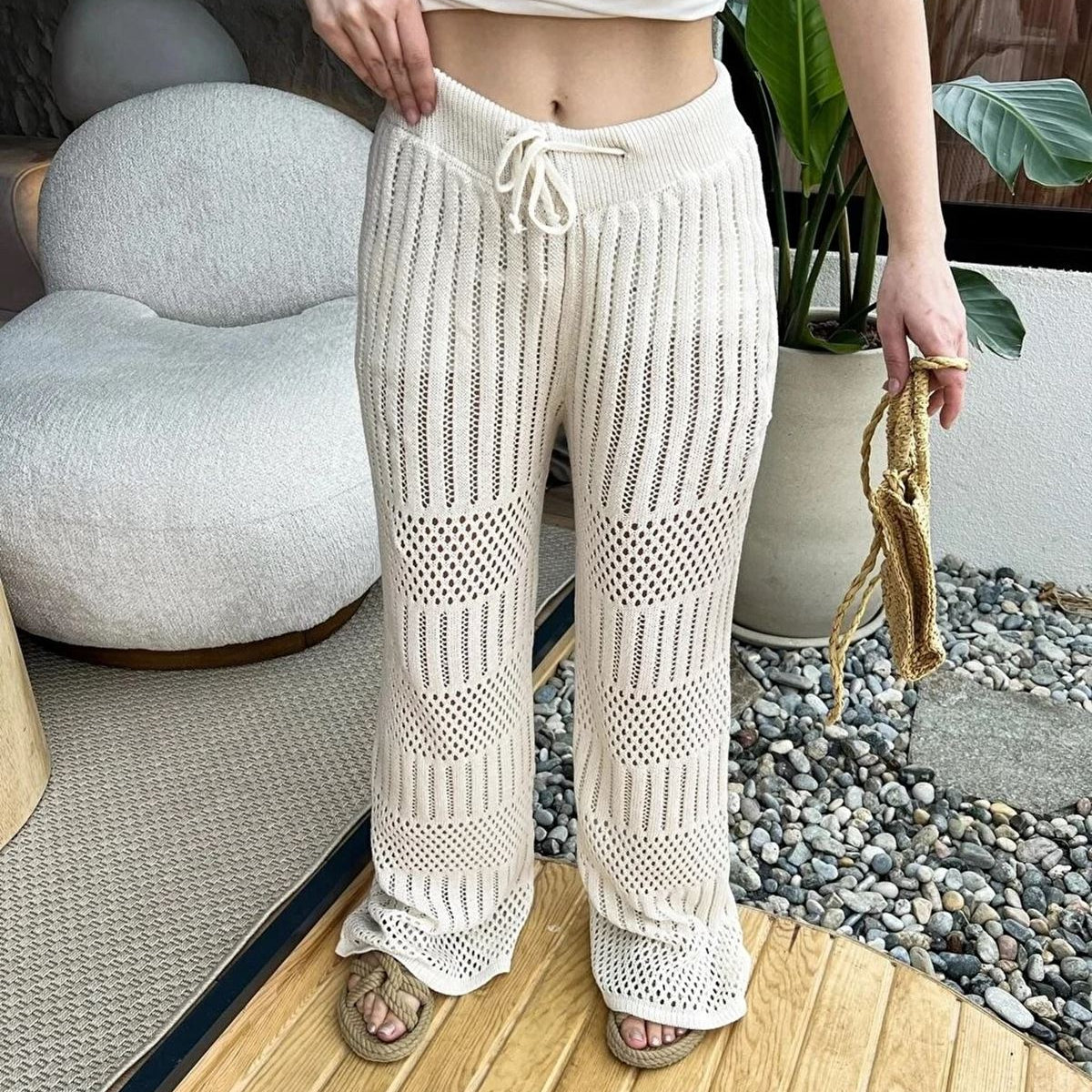 Openwork Knitwear Pants